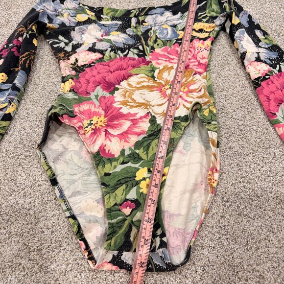 Vintage Betsey Johnson 80s/Early 90s "Punk Label" Floral Bodysuit - Picture 9 of 9
